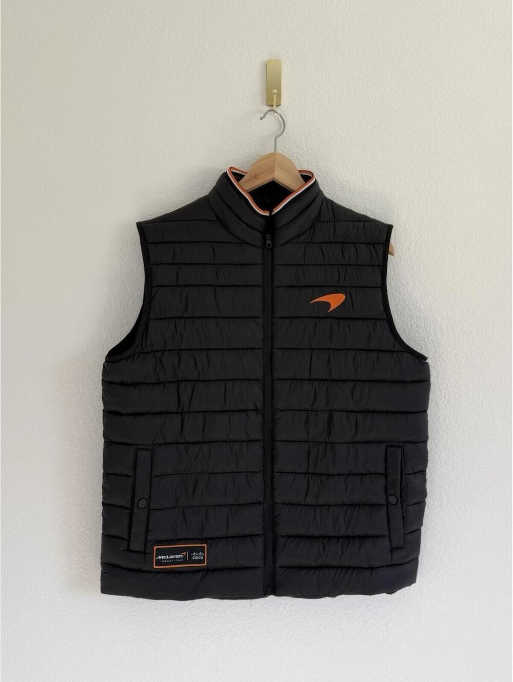 McLaren F1 Team Cisco Vest Mens L Formula One Racing Performance Puffer Hybrid